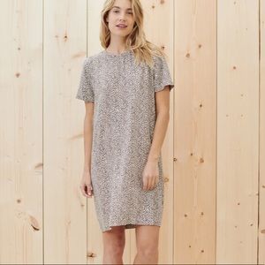Jenni Kayne Short Sleeve T-Shirt Dress Cheetah Size Medium M Neutral